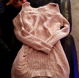 3/$15 No comment l.a  n.y. pink long sweater